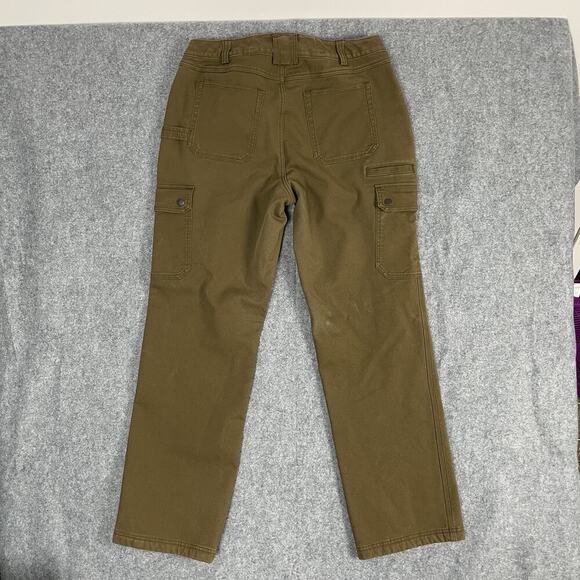 Duluth Trading DuluthFlex Fire Hose Relaxed Leg Cargo Pant Women 14 Fleece Lined - Picture 2 of 16